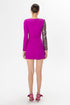 Half Sequined V Neck Mini Dress